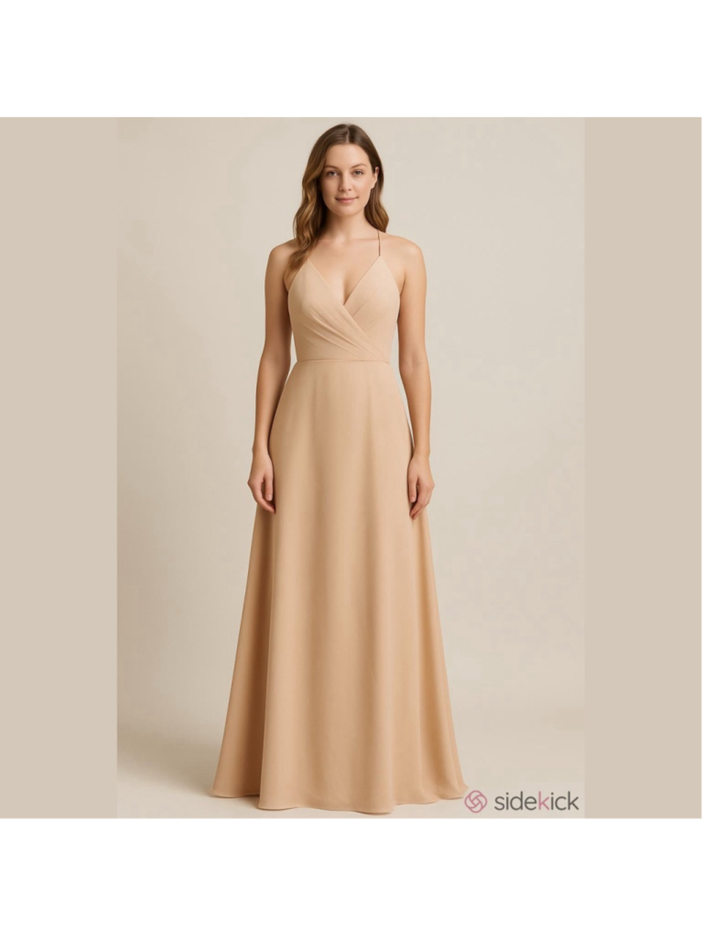 Women's Azazie Beige Maxi Dress XL